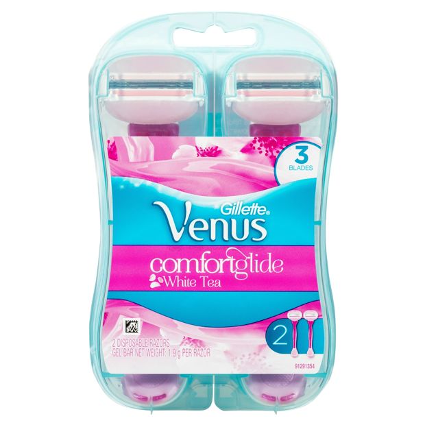 Gillette Venus 2 in 1 Razor Plus Shave Gel Bars - 2 Pack