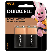 Duracell Coppertop 9V Alkaline Batteries - 2 Pack