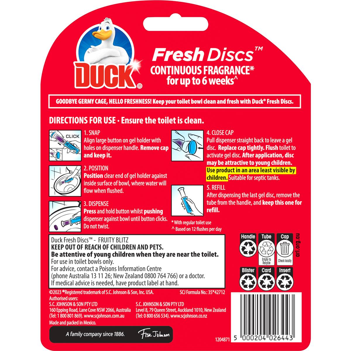 Duck Fresh Discs Toilet Cleaner Limited Edition 36ml