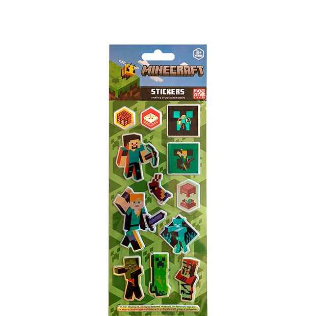 Minecraft Puffy Stickers 3 Pack