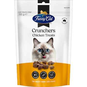 Fussy Cat Grain Free Crunchers Adult Cat Treats Chicken 100g