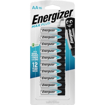 Energizer Max Plus High Performance AA Alkaline Batteries 16 pack