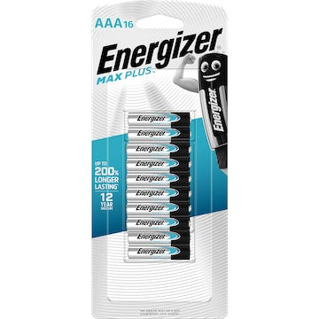 Energizer Max Plus High Performance AAA Alkaline Batteries 16 pack