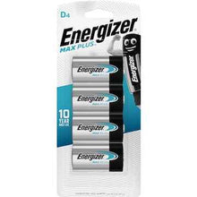 Energizer Max Plus High Performance D Alkaline Batteries 4 pack