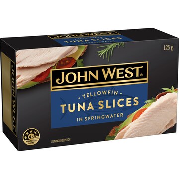 John West Yellowfin Tuna Slices In Springwater 125g