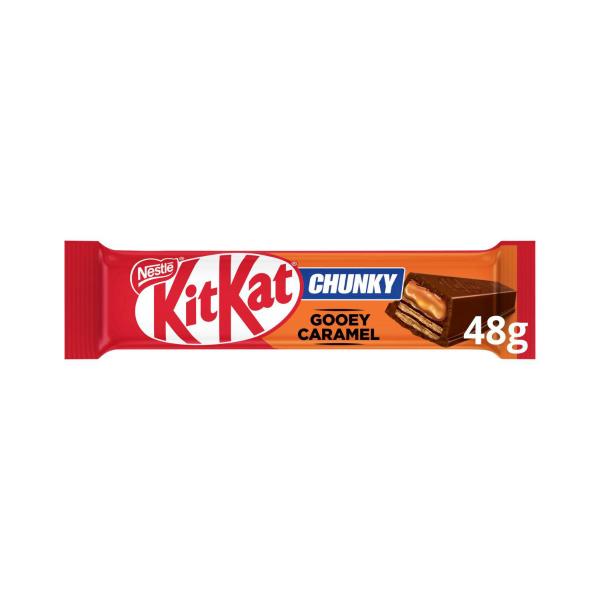 KITKAT CHUNKY GOOEY CARAMEL MILK CHOCOLATE BAR 48G