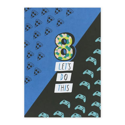 Connections from Hallmark 8th Birthday Card - Pizza & Video Games