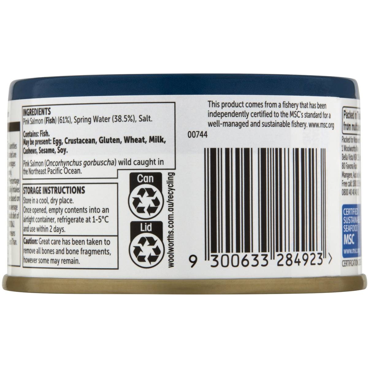 Woolworths Salmon In Springwater 95g