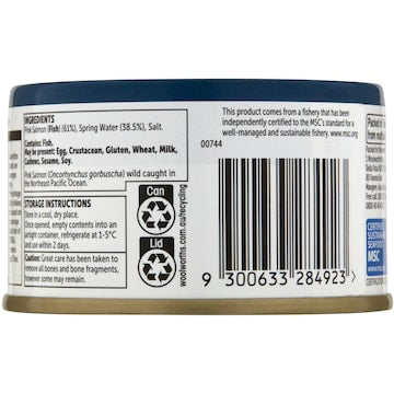 Woolworths Salmon In Springwater 95g