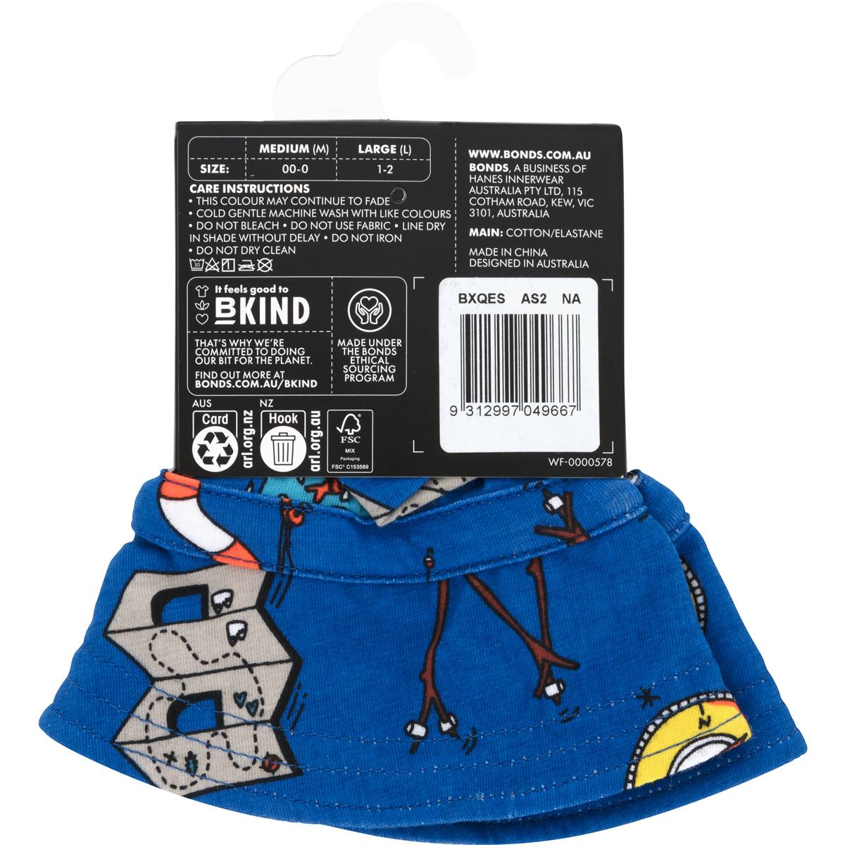 Bonds Baby Bucket Hat One Size Assorted Each