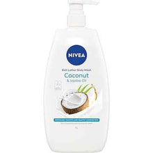 Nivea Rich Lather Coconut & Jojoba Oil Body Wash & Shower Gel 1L
