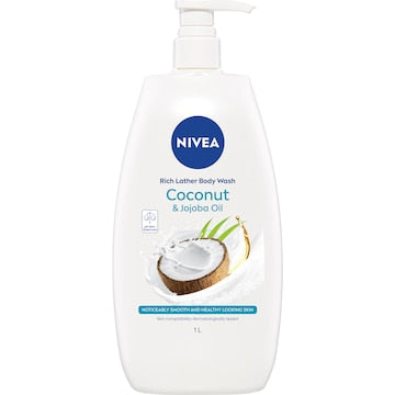 Nivea Rich Lather Coconut & Jojoba Oil Body Wash & Shower Gel 1L