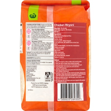 Woolworths Basmati Rice 1kg