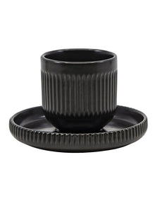 Brae Espresso Cup & Saucer Set Black