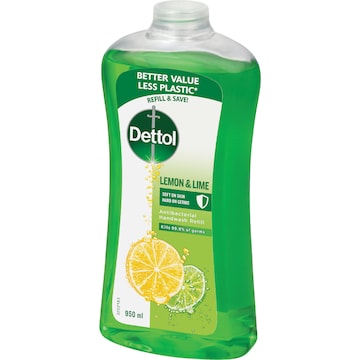 Dettol Antibacterial Liquid Hand Wash Soap Refill Refresh 950mL