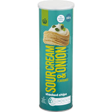 Woolworths Sour Cream & Onion Stacked Chips 160g