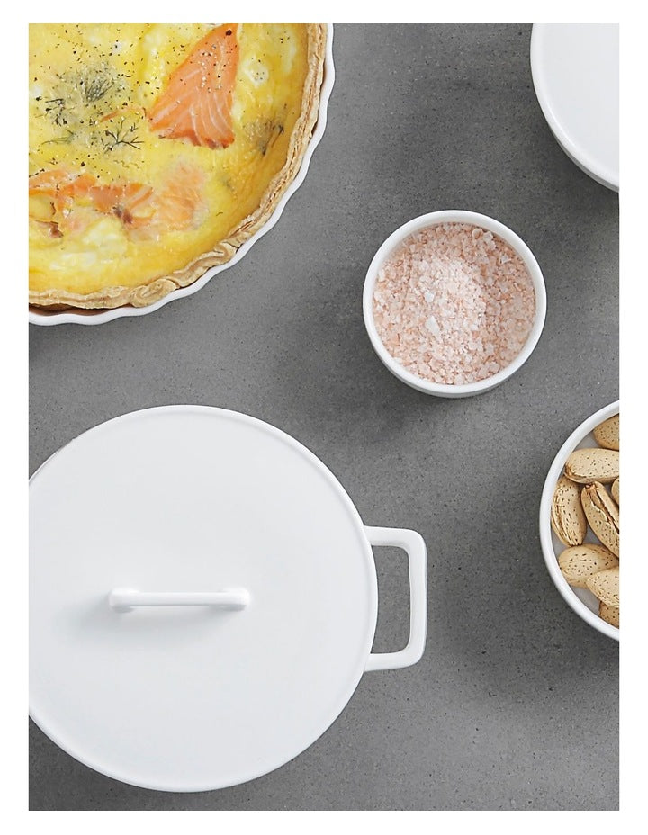 Epicurious Round Casserole 500ml in White