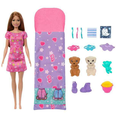 Barbie Doll & Puppy Slumber Party Playset