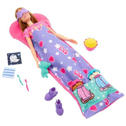 Barbie Doll & Puppy Slumber Party Playset