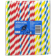 Armada Paper Straws Striped 100 Pack