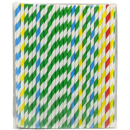 Armada Paper Straws Striped 100 Pack