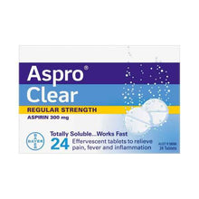 Pain Relief Aspirin 24 Soluble Effervescent Tablets