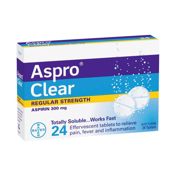 ASPRO CLEAR HEADACHE TABLETS 24PK
