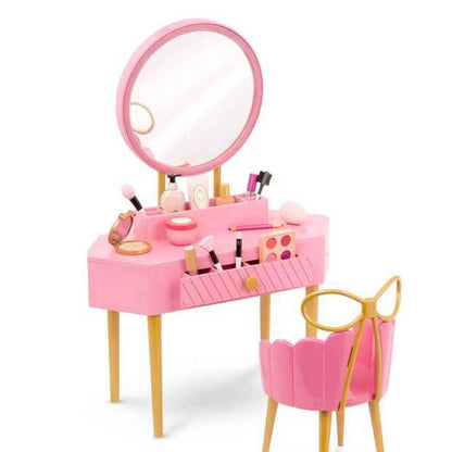 Our Generation Fabulous Fun Vanity Set Pink Vanity Table & Accessories for 18-inch Dolls