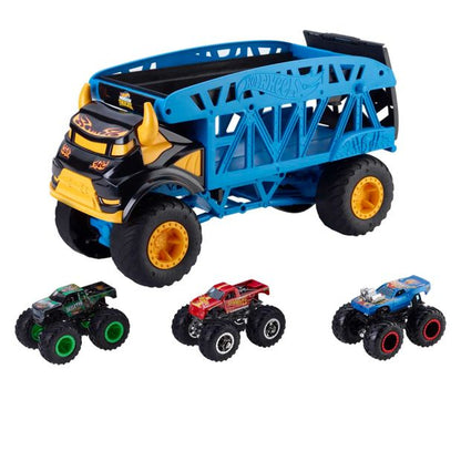 Hot Wheels Monster Trucks Monster Mover & 3 Trucks