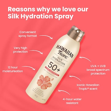 Hawaiian Tropic SPF 50+ Silk Hydration Sunscreen Spray 175g