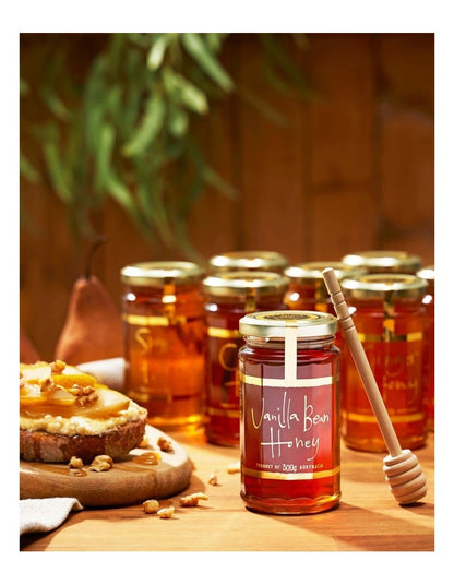 Vanilla Bean Honey With Wooden Dipper