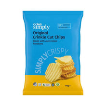 COLES SIMPLY ORIGINAL CRINKLE CUT CHIPS 175G