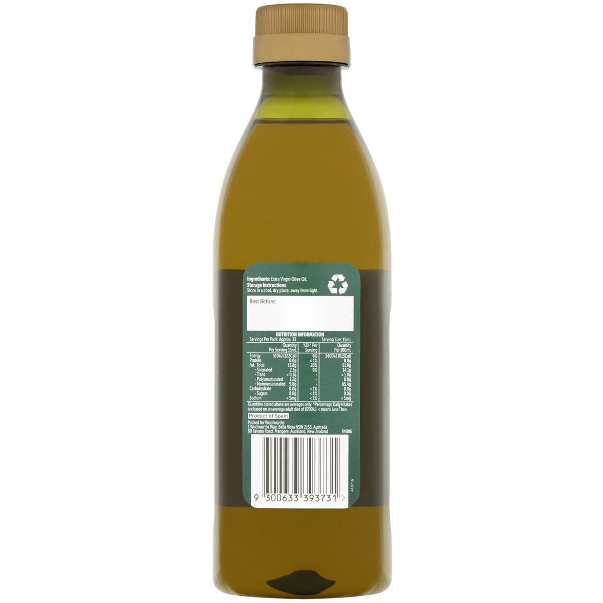 Woolworths Spanish Extra Virgin Olive Oil 500ml