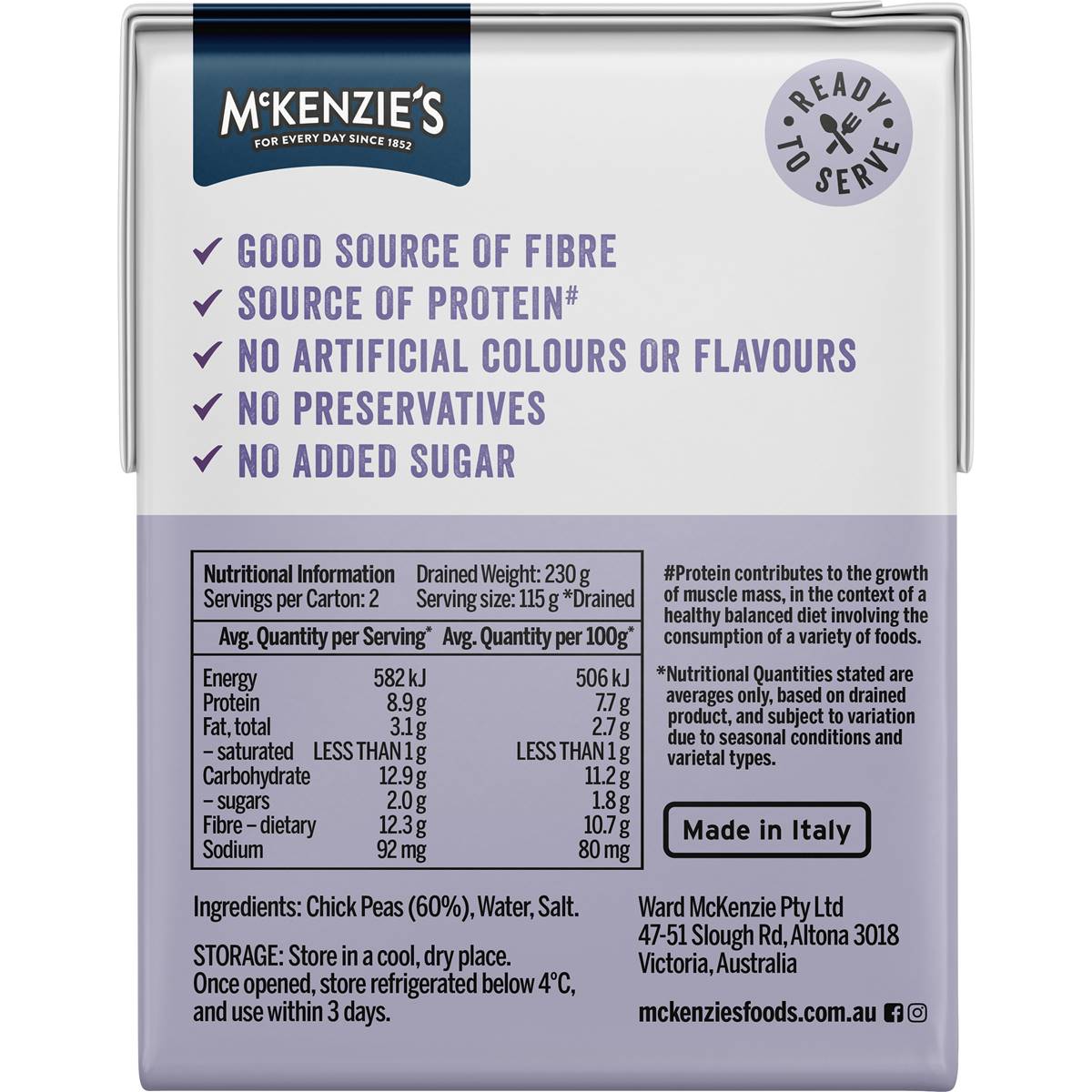 McKenzie's Chick Peas 380g