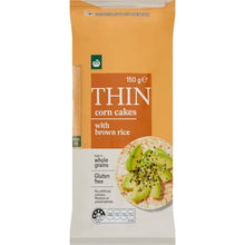 Woolworths Thin Corn Cake With Brown Rice 150g