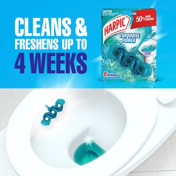 Harpic Turquoise Power Tropical Lagoon Toilet Cleaner Block each