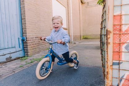 TryBike Trike Vintage BLUE 2 in 1 Balance Bike Kids Toddler Bike Best Seller 18mths-6yrs (Bulky Shipping)