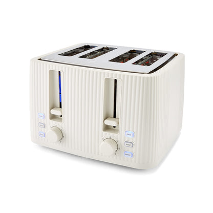 4 Slice Toaster Linear - Off White