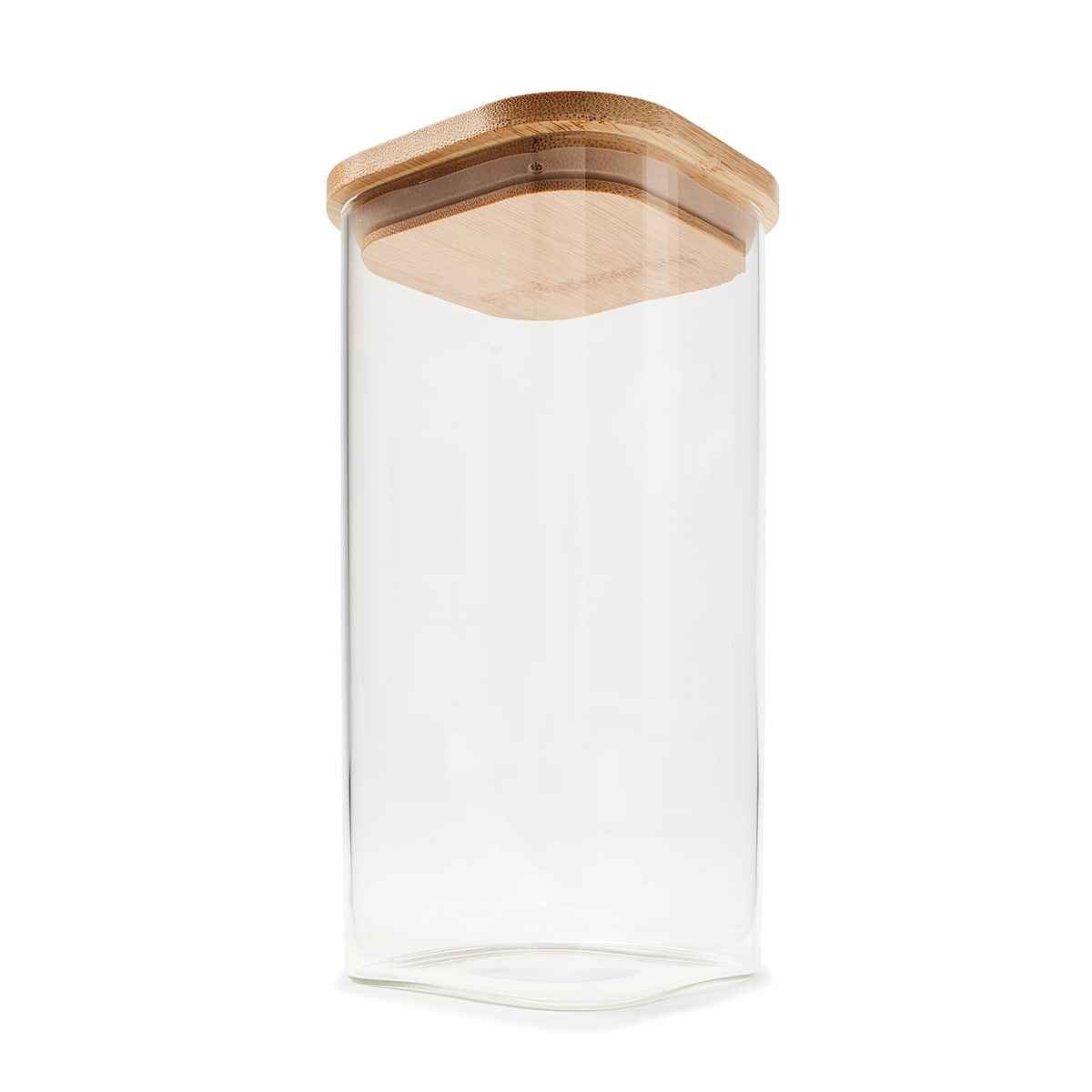 1.6L Glass Container with Bamboo Lid