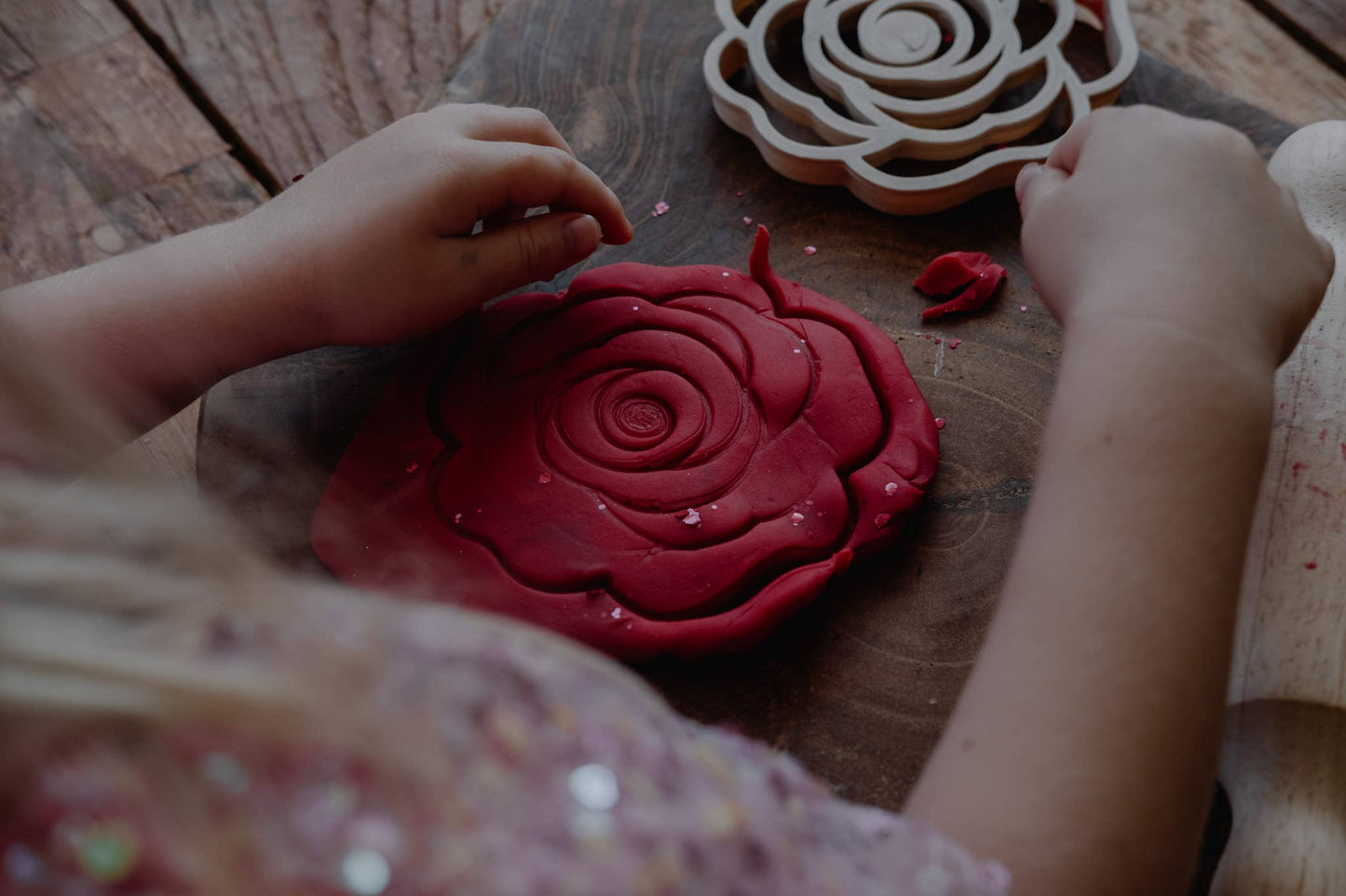 Kinfolk Pantry Rose Eco Cutter Playdough Sand Toys Art and craft for kids Retired 3yrs+
