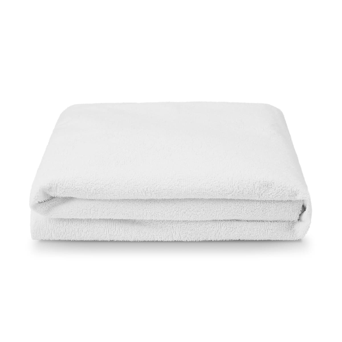 Waterproof Fitted Mattress Protector - Double Bed, White