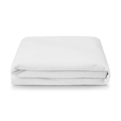 Waterproof Fitted Mattress Protector - Double Bed, White