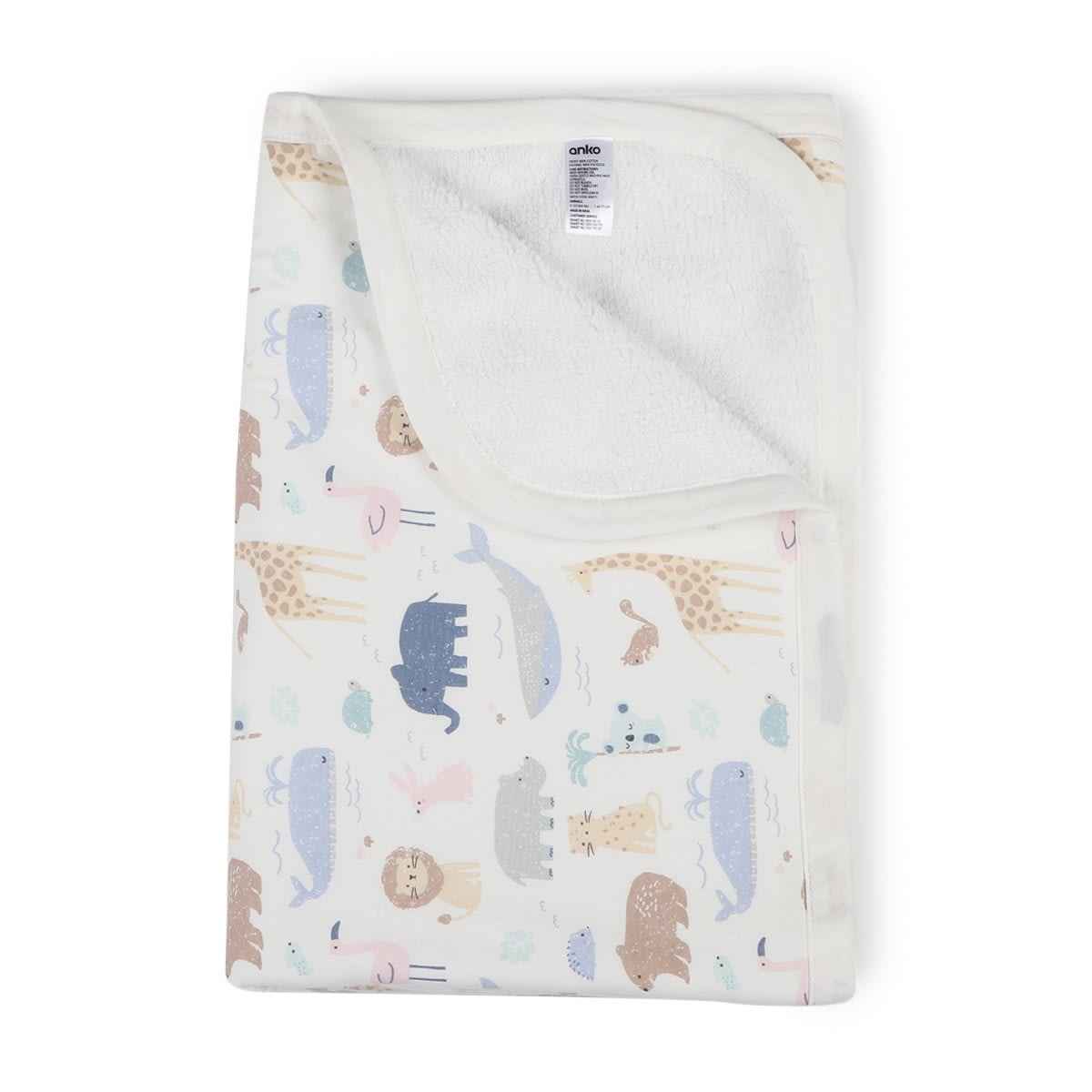 Jersey Plush Blanket - Animals