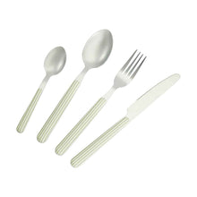 16 Piece Sage Stripe Cutlery Set