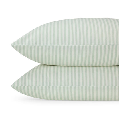 250 Thread Count Stripe Cotton Sheet Set - Queen Bed, Sage