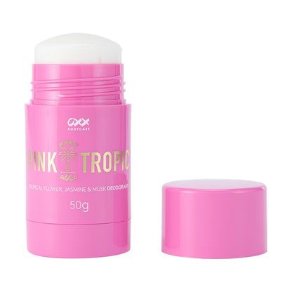 OXX Bodycare Pink Tropic Summer Solstice Deodorant 50g - Tropical Flower, Jasmine and Musk Scent