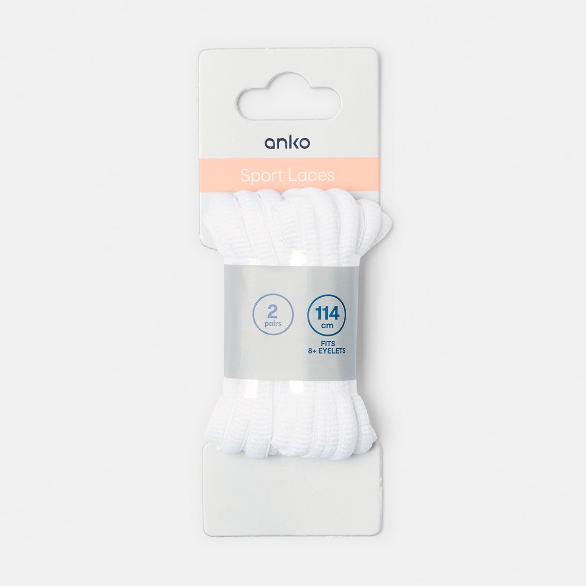 2 Pack Sport Laces - White