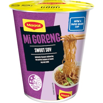 Maggi Fusian Instant Noodles Soy & Mild Spice Flavour Cup 64g