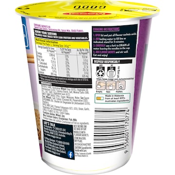 Maggi Fusian Instant Noodles Soy & Mild Spice Flavour Cup 64g