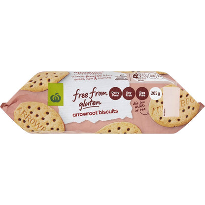 Woolworths Free From Gluten Arrowroot Biscuit 205g